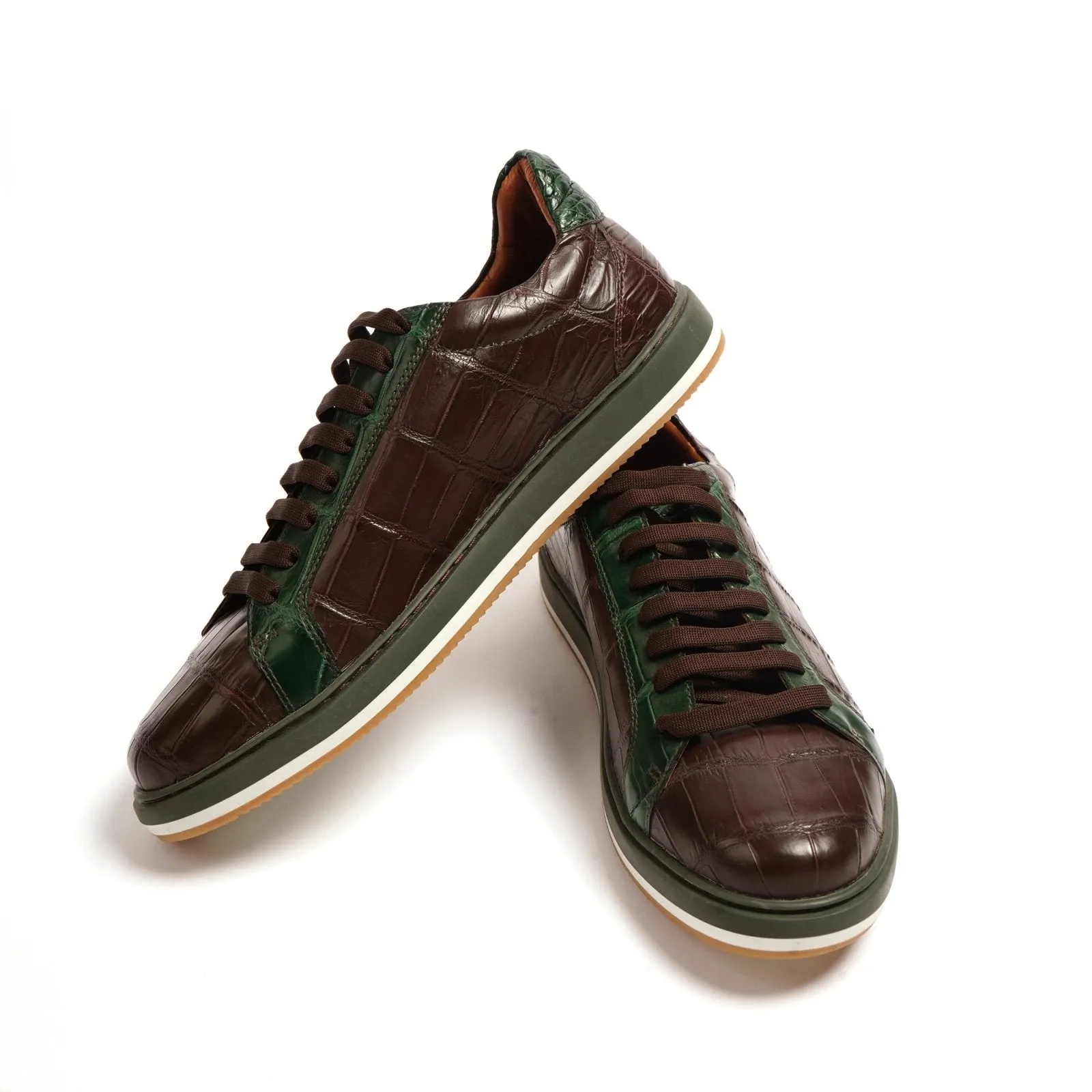 Crocodile Leather Sneakers