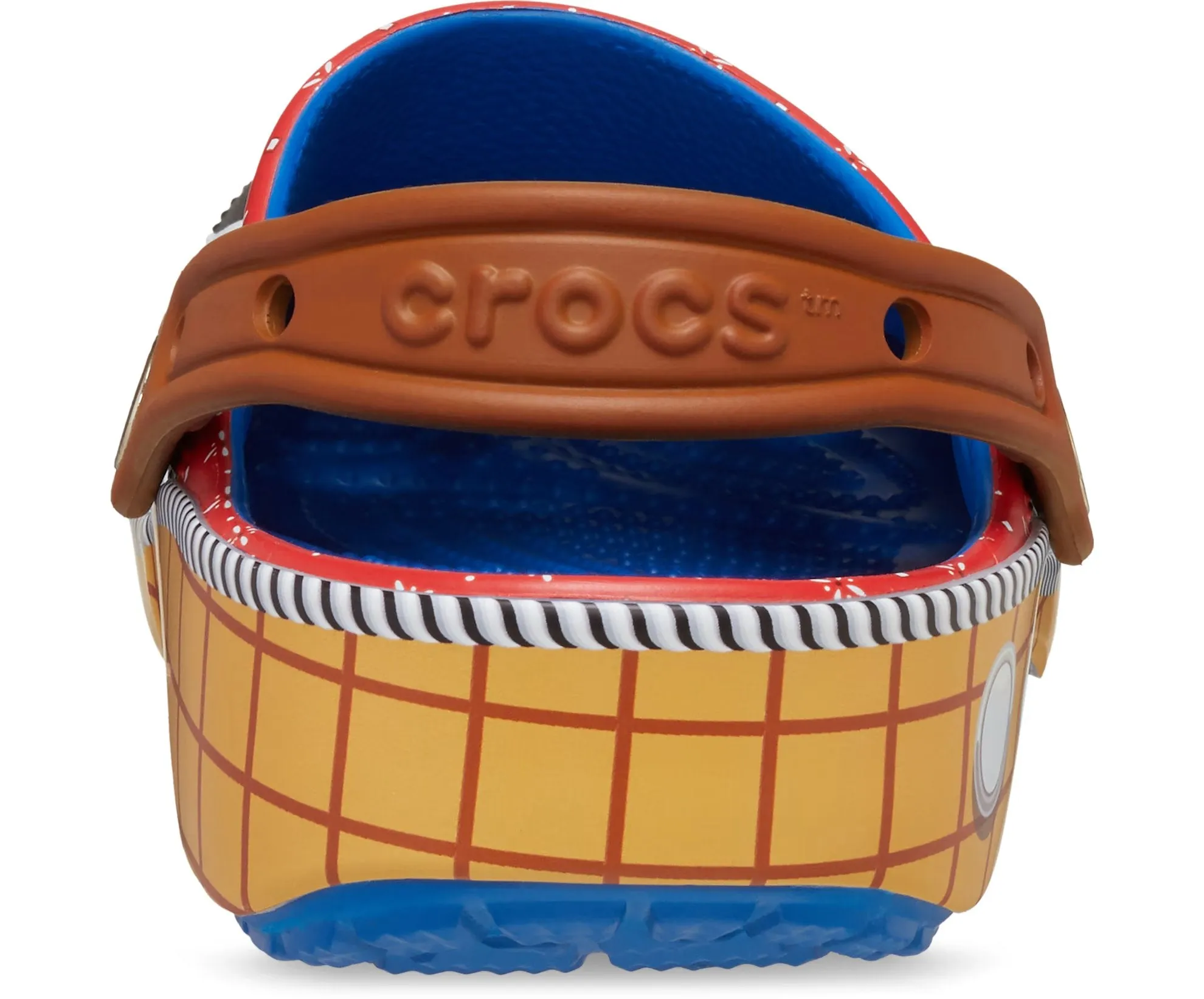 Crocs Classic x Toy Story 'Sheriff Woody' clogs, blue/brown