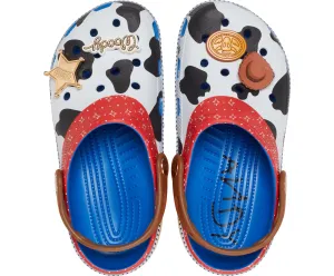 Crocs Classic x Toy Story 'Sheriff Woody' clogs, blue/brown