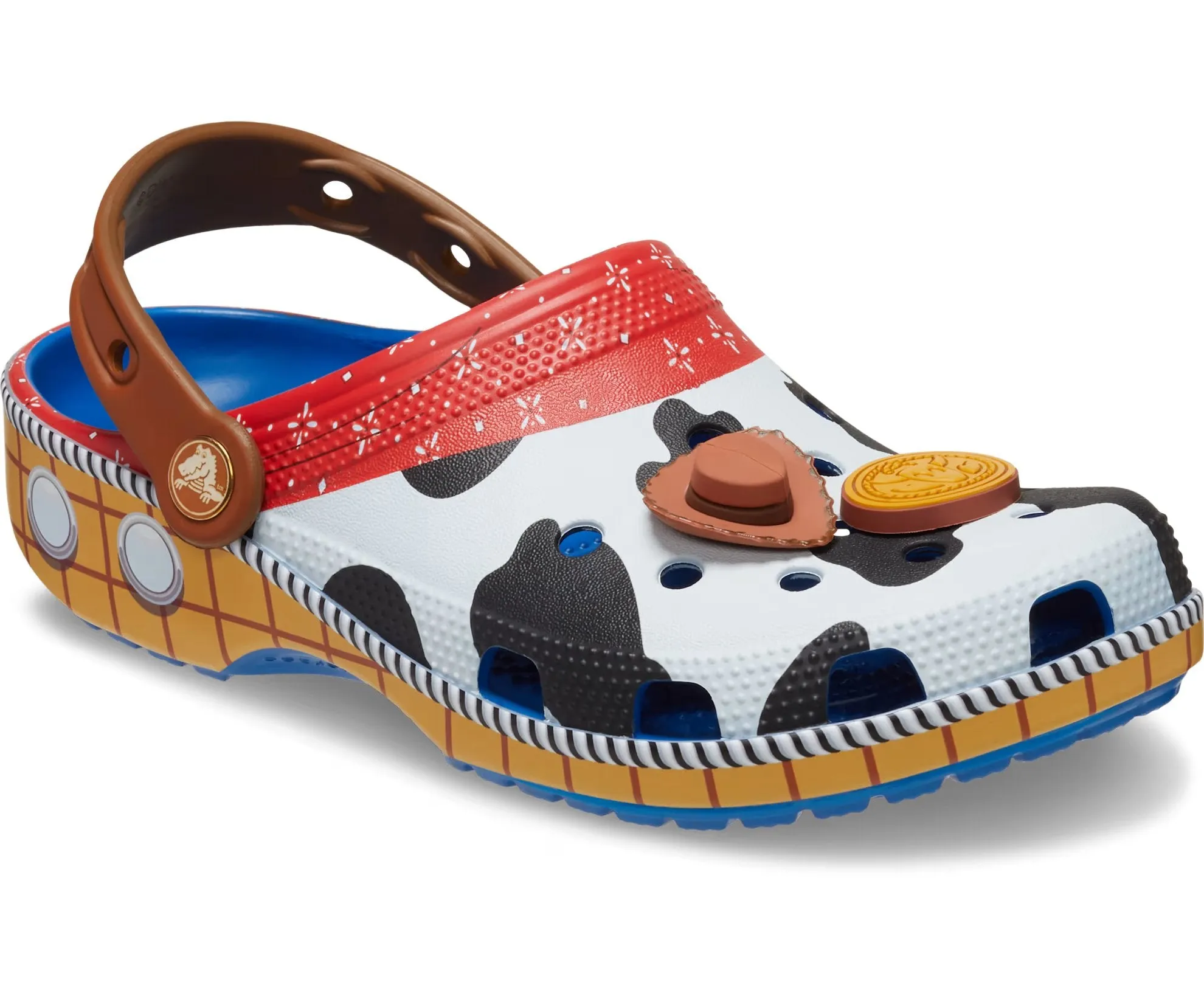 Crocs Classic x Toy Story 'Sheriff Woody' clogs, blue/brown