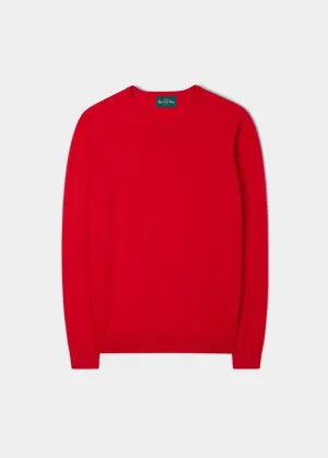 Cromford Luxury Cotton Jumper In Rosso