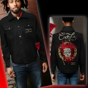 ^CROOKS & CASTLES^ (BLACK) DENIM BUTTON UP JACKETS FOR MEN