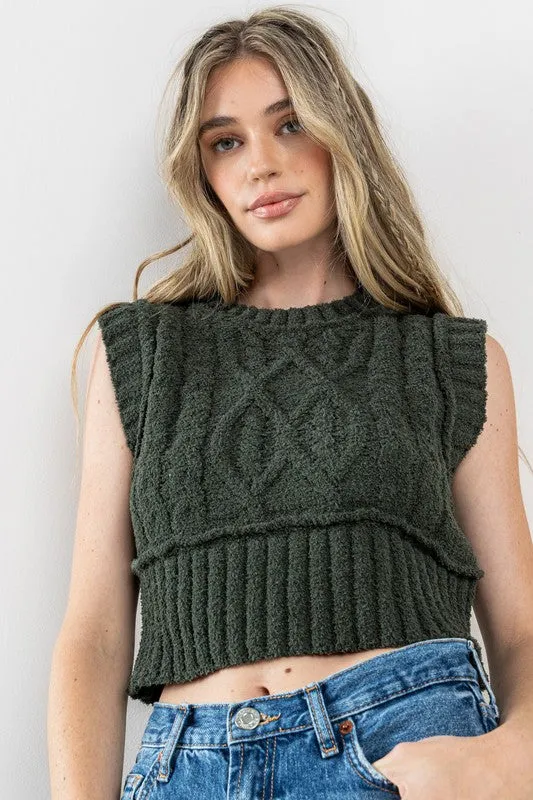 Crop Sweater Vest