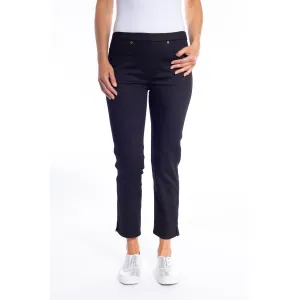 Cropped Jeans by Cafe Latte - Black