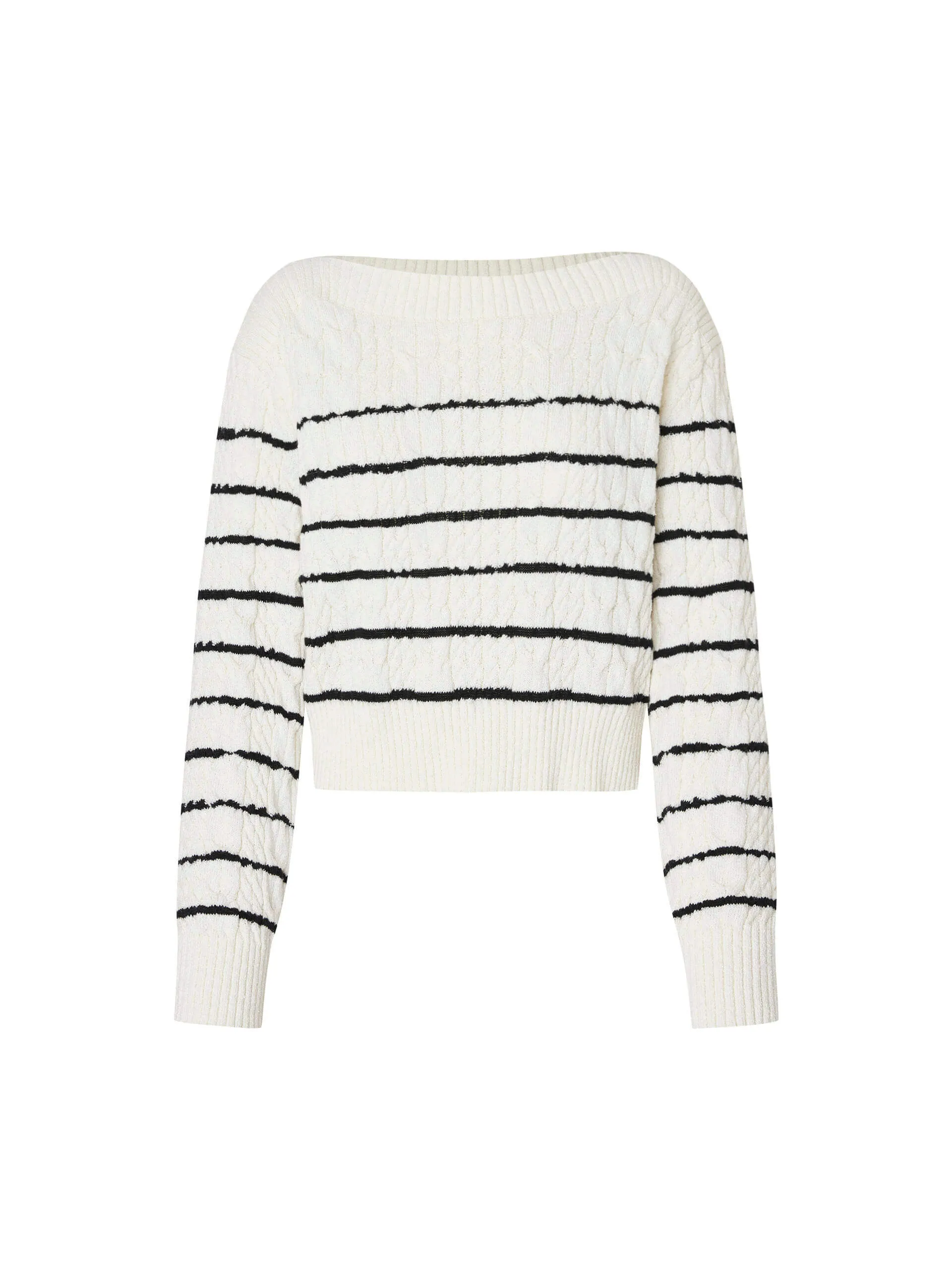 Cropped Stripes Knitted Top