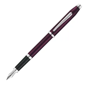 Cross Century II Fountain Pen in Translucent Plum Lacquer with Silver Trim