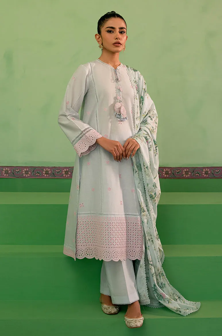 Cross Stitch Mahiri Lawn 2024 – AQUA PEARL-3 PIECE LAWN EMBROIDERED SUIT