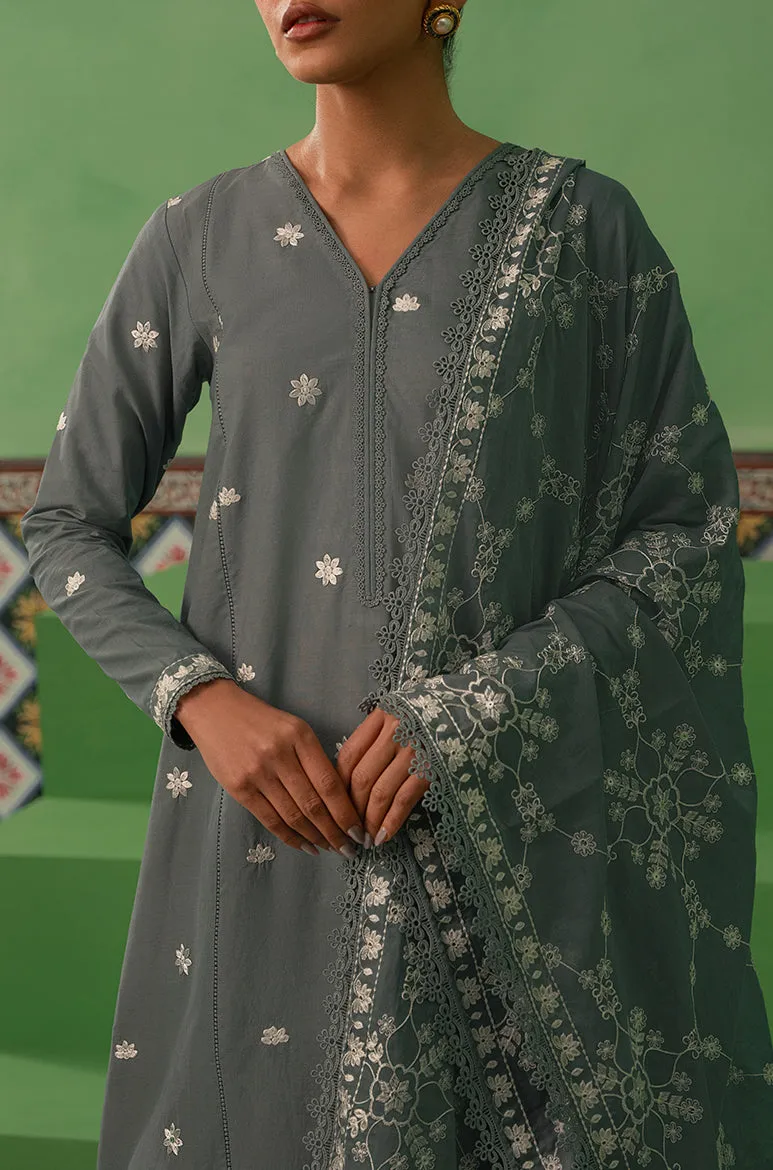 Cross Stitch Mahiri Lawn 2024 – DUSTY GRANITE-3 PIECE LAWN EMBROIDERED SUIT