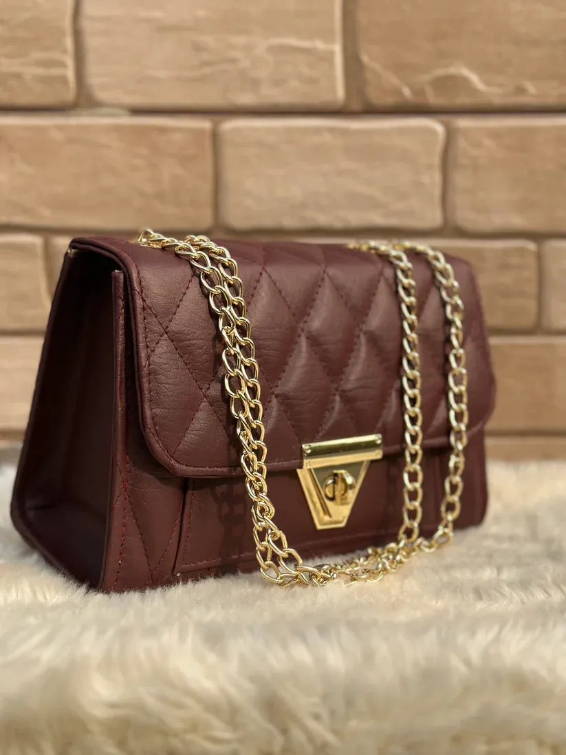 Crossbody Chain Bag “Maroon