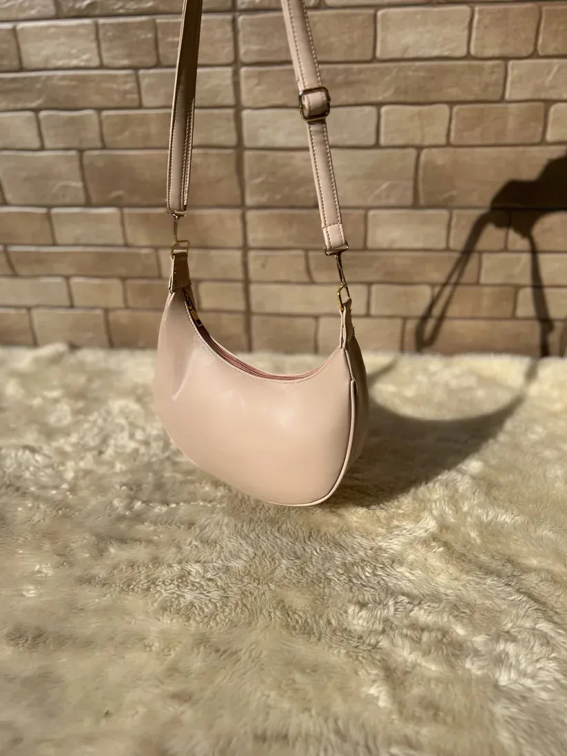 Crossbody Hobo Bag “Tea Pink