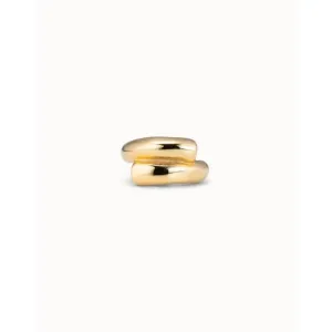 Crossed Legs Golden Metal Ring