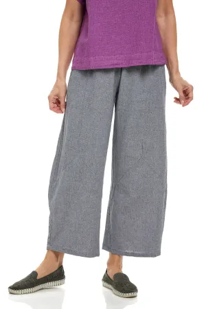 Crosshatch Barrel Crop Pant