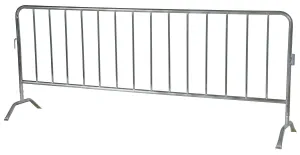 Crowd Control Interlocking Barricades - Galvanized Finish