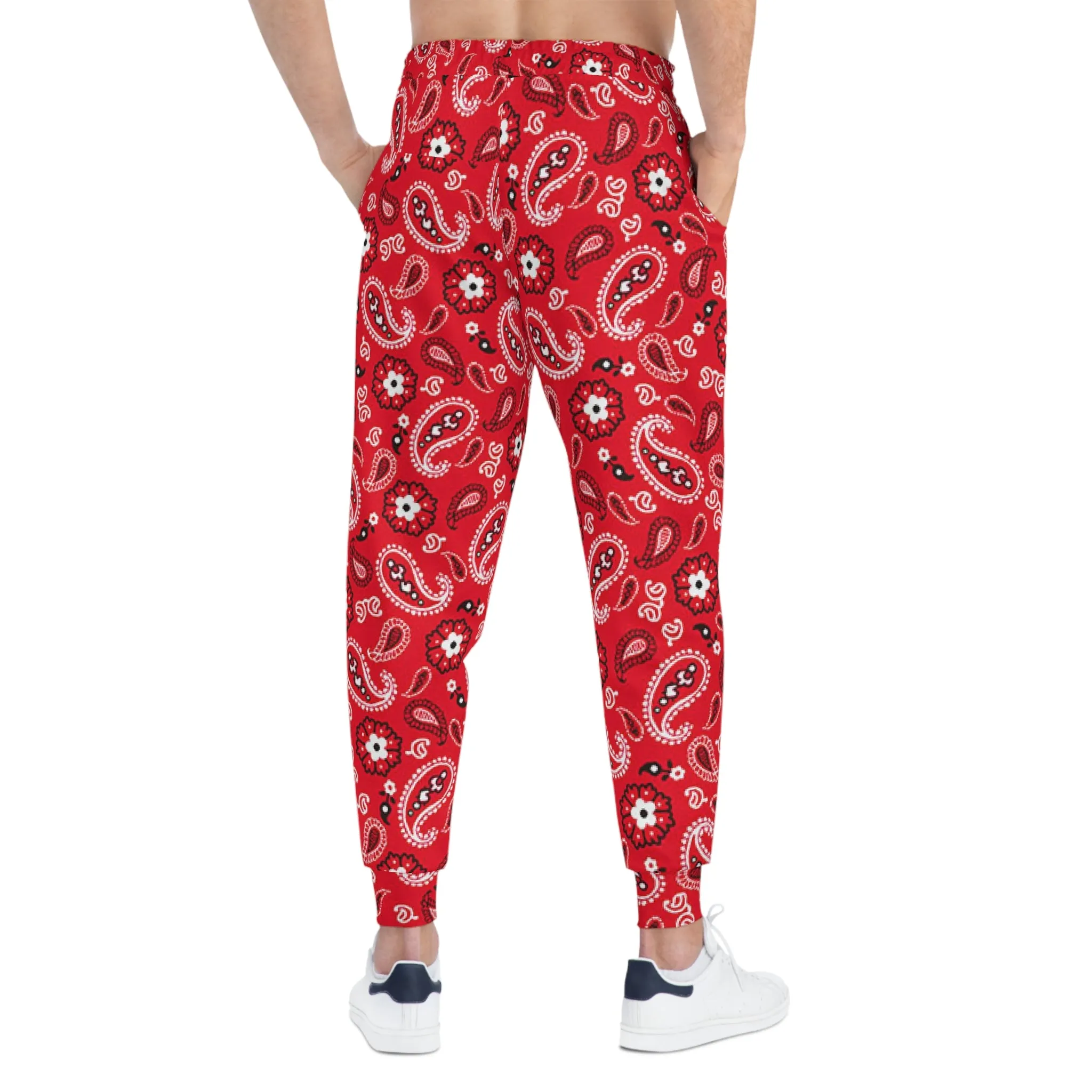 Crowgodshi Red Colors Athletic Joggers