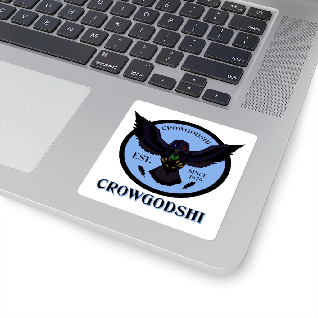 Crowgodshi Square Stickers, CAROLINA BLUE LOGO