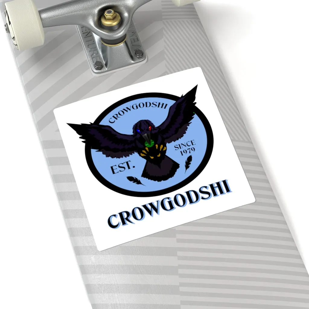 Crowgodshi Square Stickers, CAROLINA BLUE LOGO