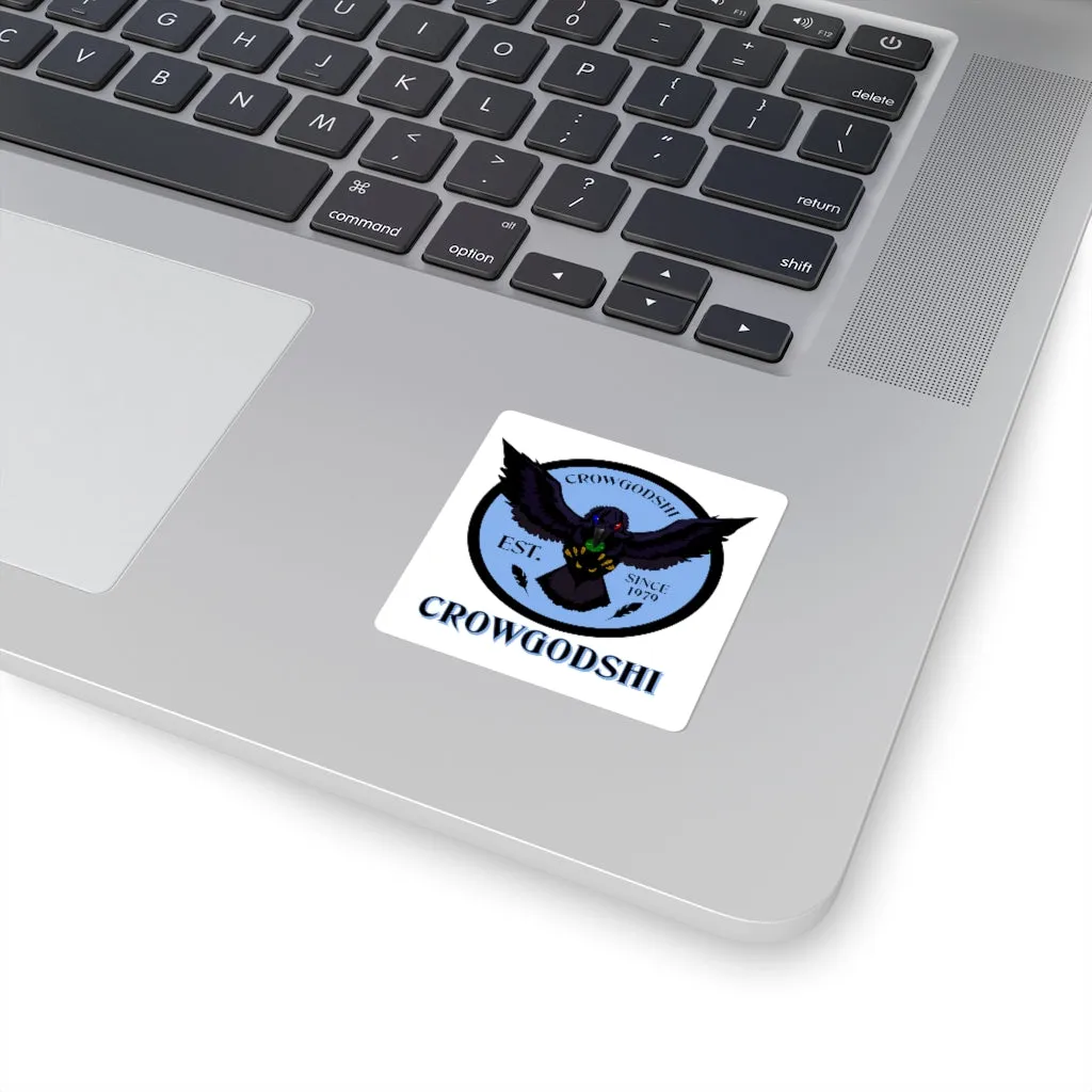 Crowgodshi Square Stickers, CAROLINA BLUE LOGO