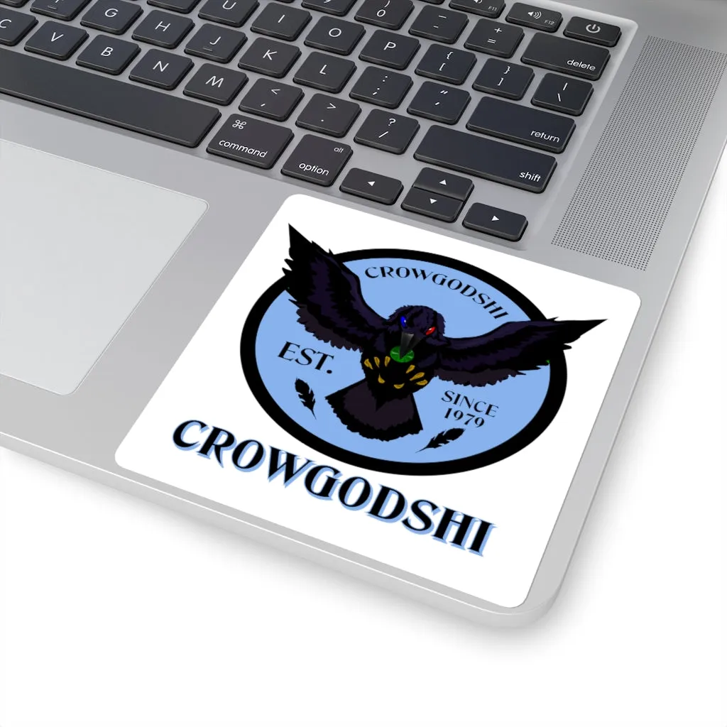 Crowgodshi Square Stickers, CAROLINA BLUE LOGO