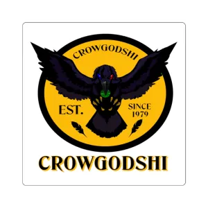 Crowgodshi Square Stickers, GOLD LOGO