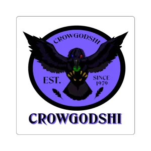 Crowgodshi Square Stickers, PURPLE LOGO