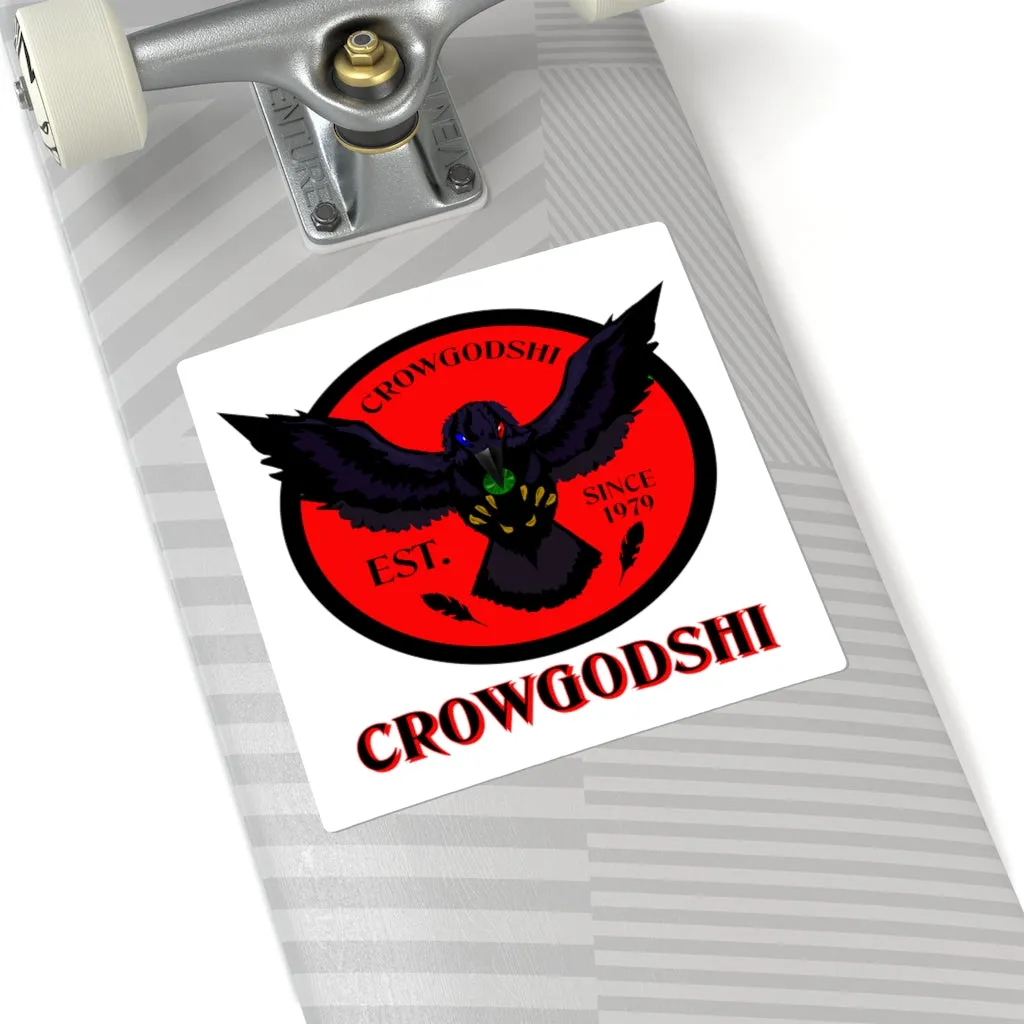 Crowgodshi Square Stickers, RED LOGO