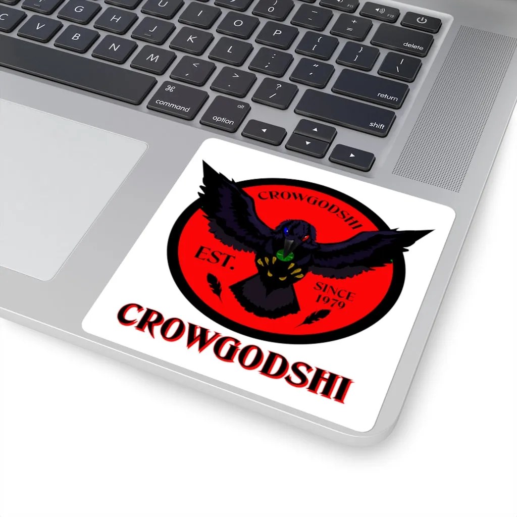 Crowgodshi Square Stickers, RED LOGO