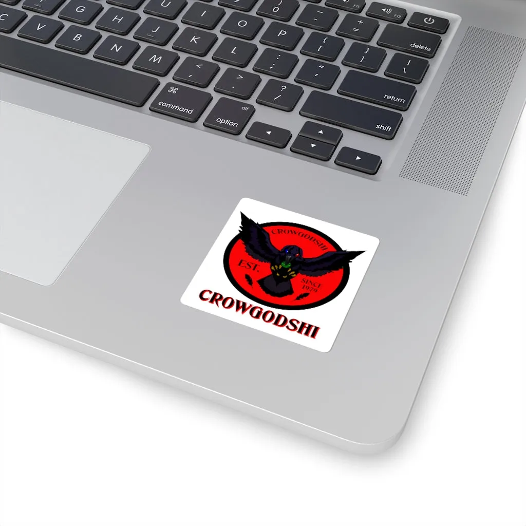 Crowgodshi Square Stickers, RED LOGO