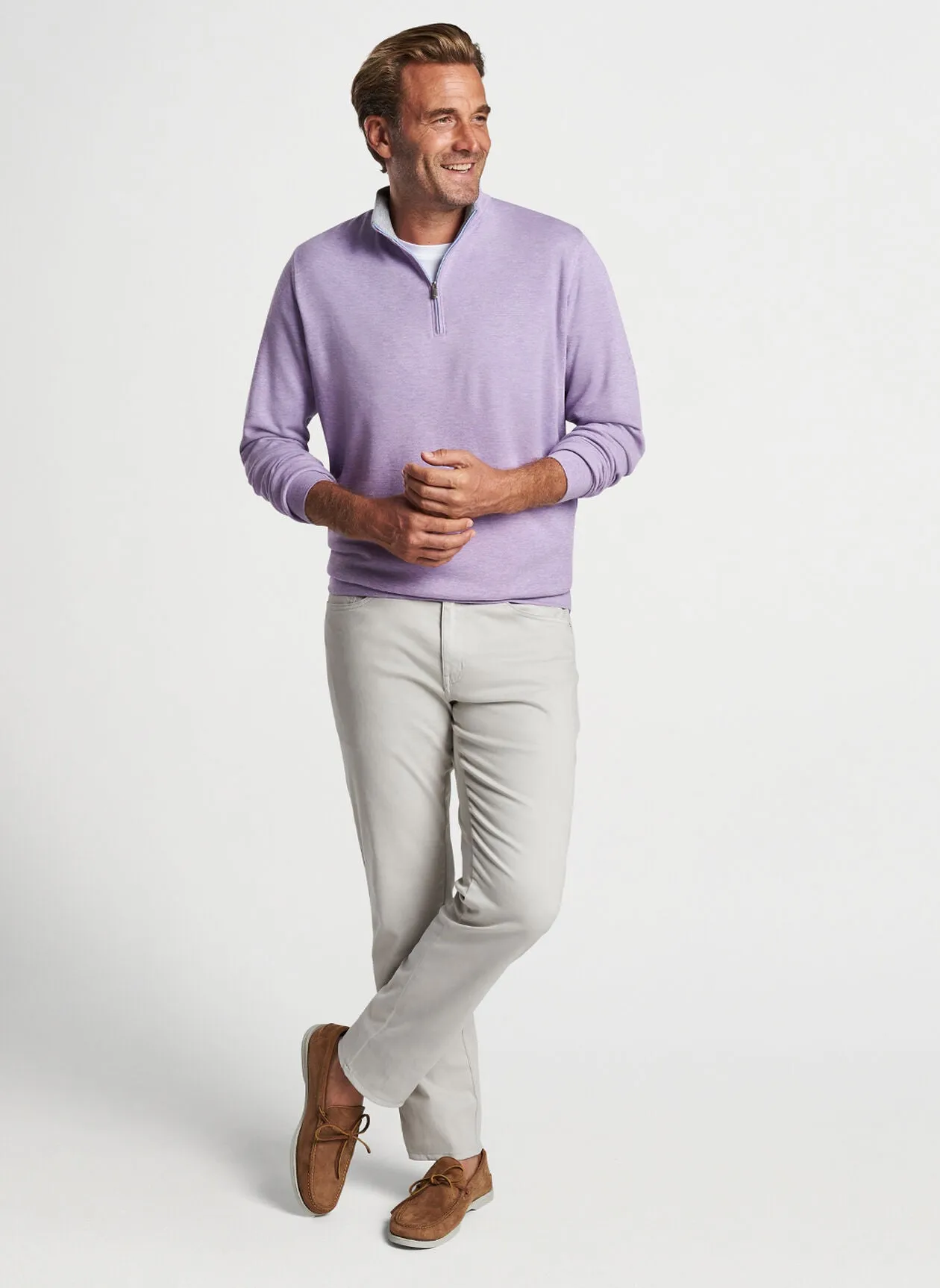 Crown Comfort Pullover in Wild Lilac by Peter Millar