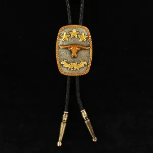 Crumrine Copper/Silver Longhorn Bolo Tie