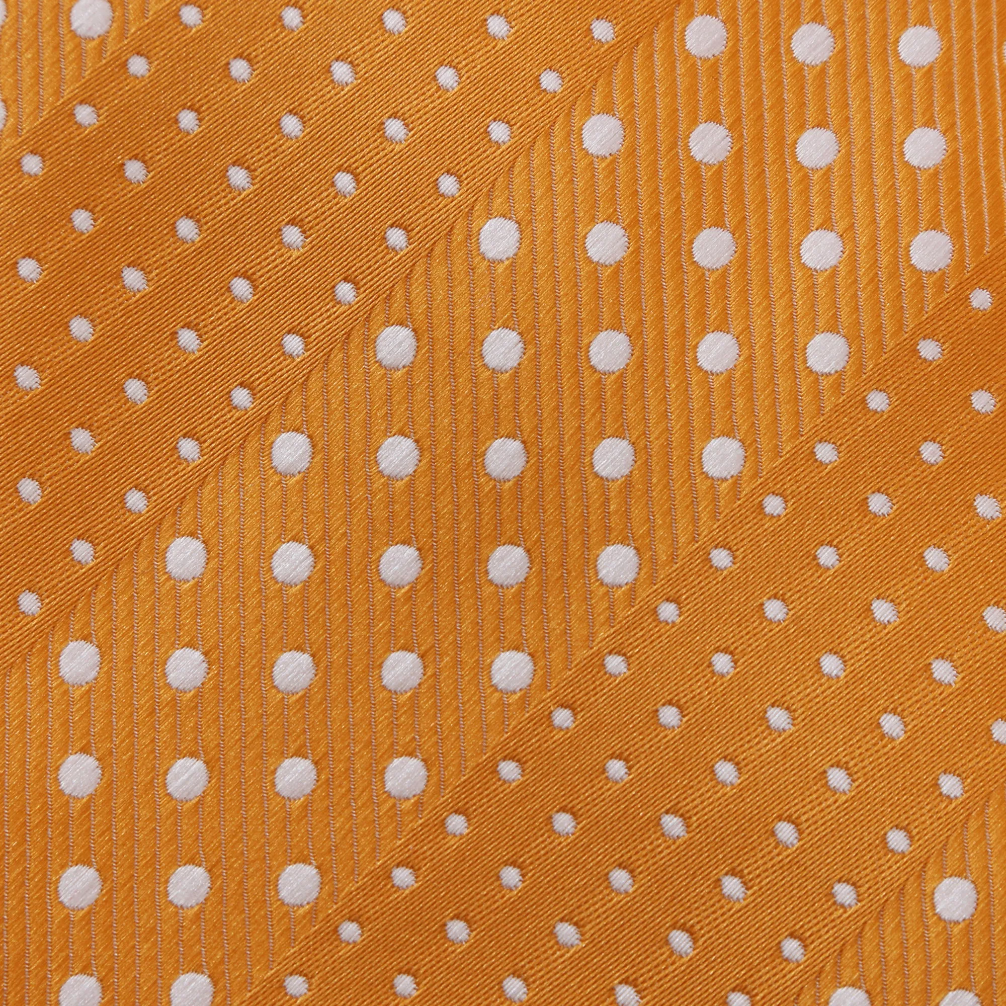 Crush - Orange Zipper Tie with Dotted Stripes