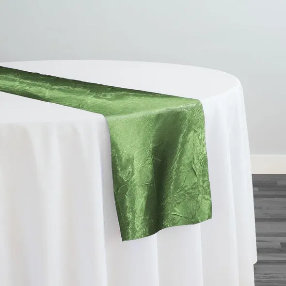 Crush Satin (Bichon) Table Runner in Sage D 377