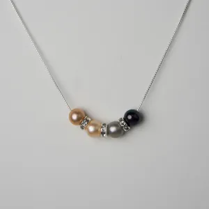 Crystal Bead Threaded Necklace