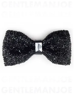 Crystal Black Bow Tie