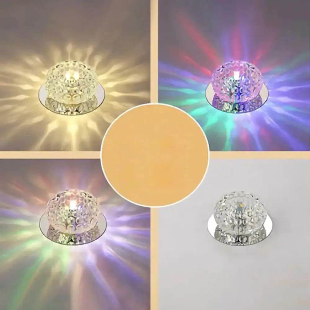 Crystal LED Flush Mount Ceiling Light - Contemporary Donut Design