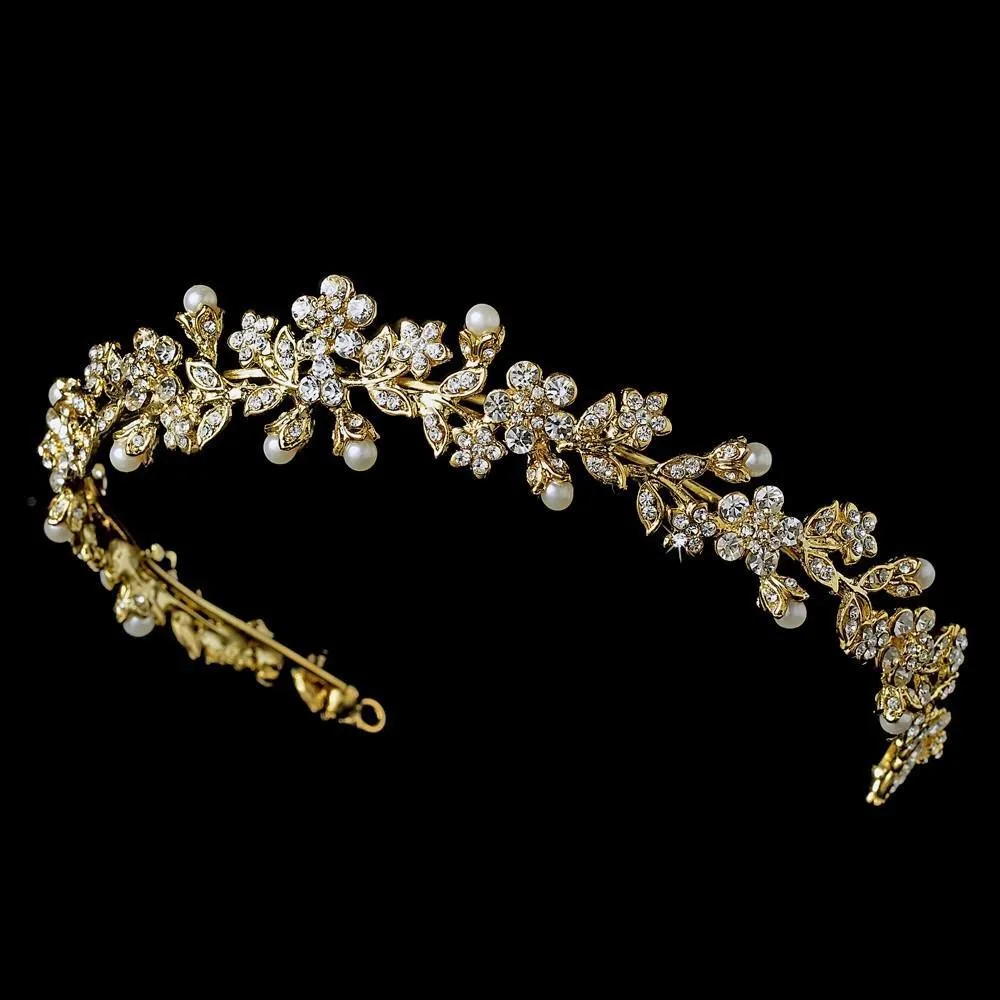 Crystal Pearl Floral Headband