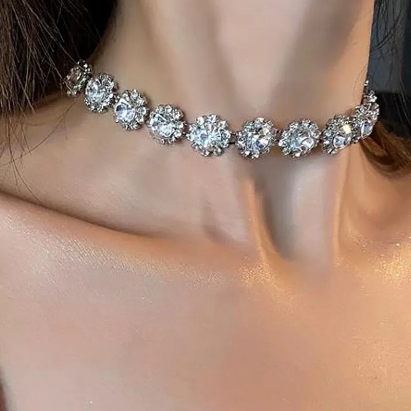 Crystal Rhinestone Bow Pendant Choker Necklace and Other Styles -Gifts For Any Occasion-Bridesmaids-Wedding Accessories