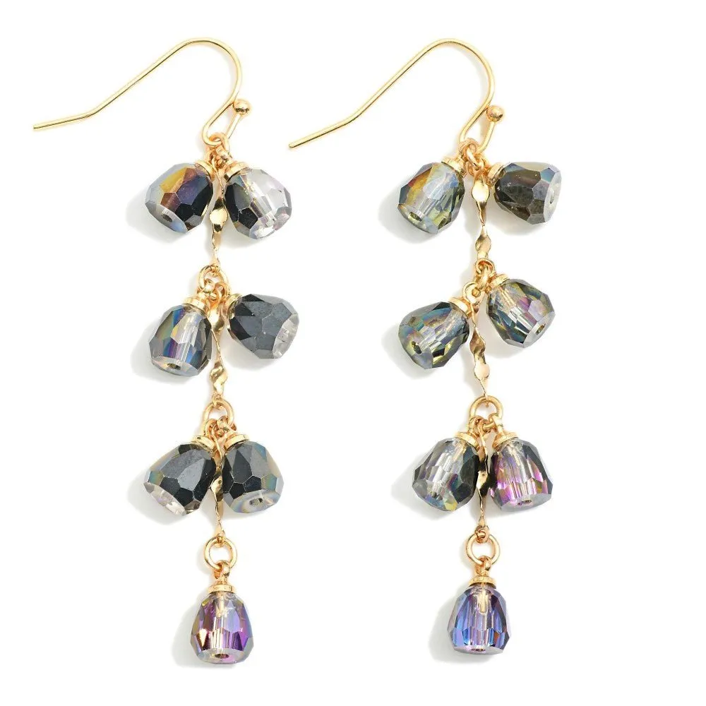 Crystal Waterfall Drop Earrings with 14k Gold-Fill Earwire