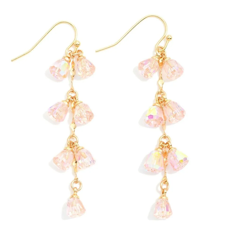 Crystal Waterfall Drop Earrings with 14k Gold-Fill Earwire