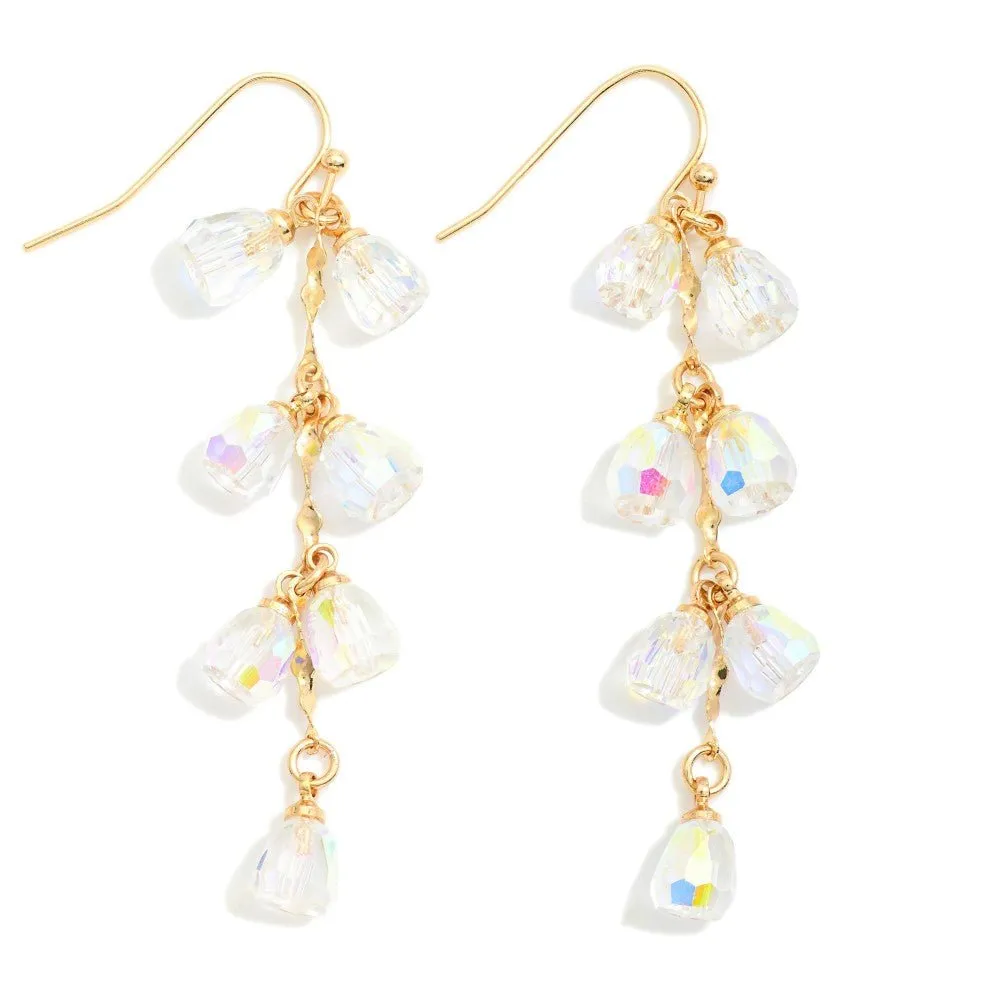 Crystal Waterfall Drop Earrings with 14k Gold-Fill Earwire