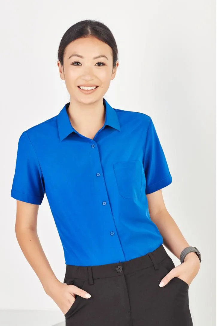 CS947LS Biz Care Womens Easy Stretch Short Sleeve Shirt