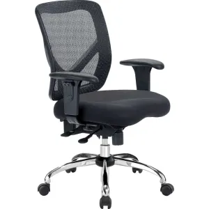 CSC Mid Back Chair Black Chrome Base (120kg Max)