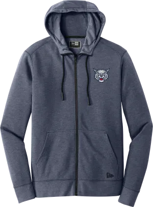 CT Bobcats New Era Tri-Blend Fleece Full-Zip Hoodie