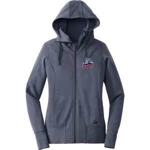 CT Wolfpack South New Era Ladies Tri-Blend Fleece Full-Zip Hoodie