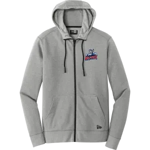 CT Wolfpack South New Era Tri-Blend Fleece Full-Zip Hoodie