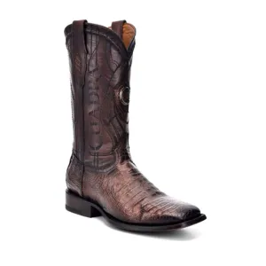 CUADRA Men's Brown Caiman Laser & Embroidery Round Toe– CU424