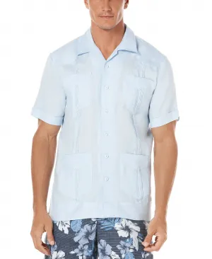 Cubavera 100% Linen Guayabera Short Sleeve Four Pocket Shirt