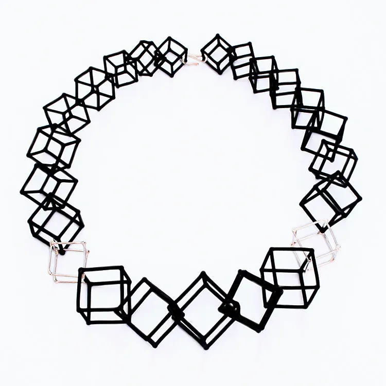 CUBE - BLACK & WHITE - BW009 20" Cube Necklaces