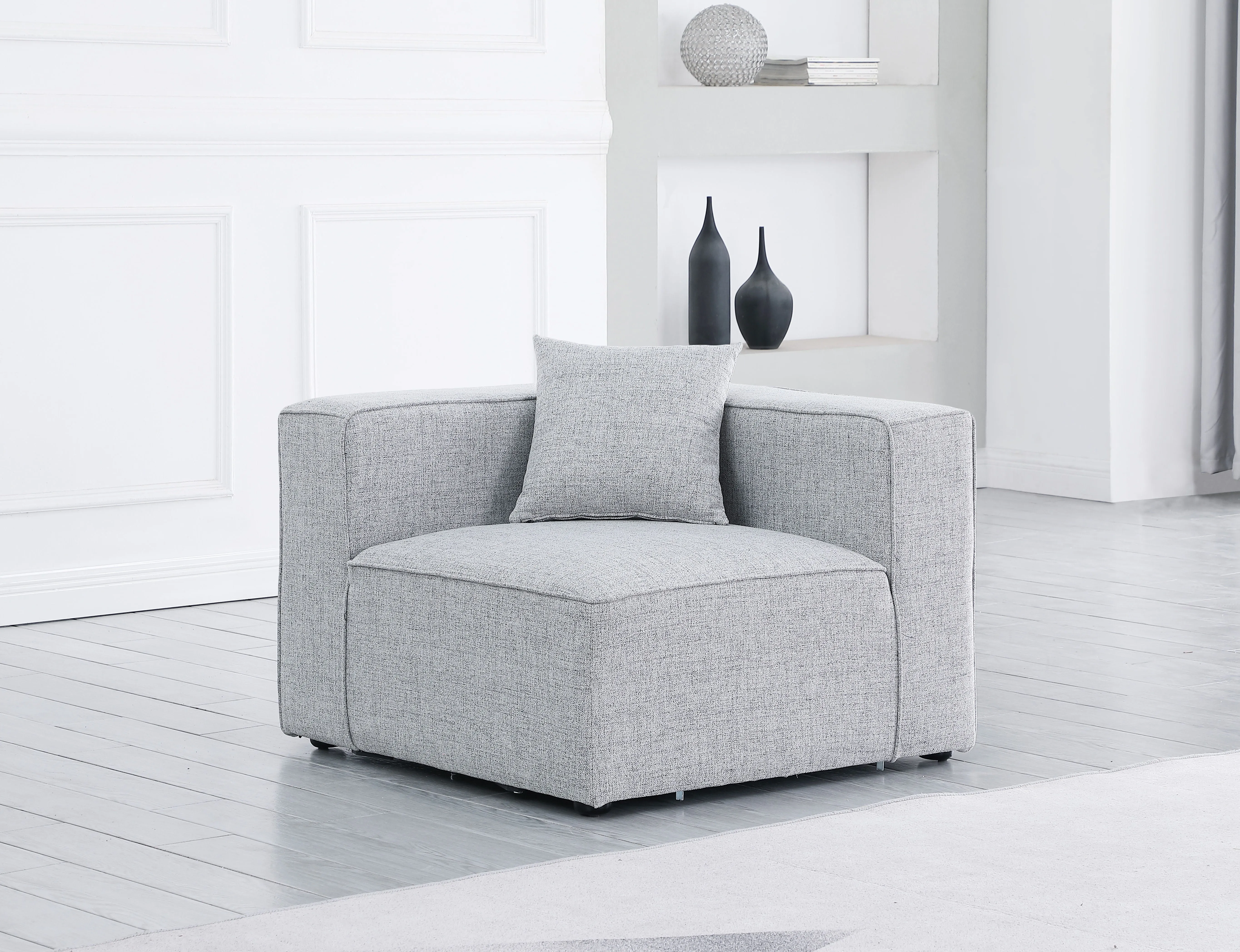 Cube - Corner Chair - Gray