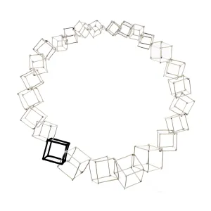 CUBE - WHITE & BLACK - WB011 36" Cube Necklaces