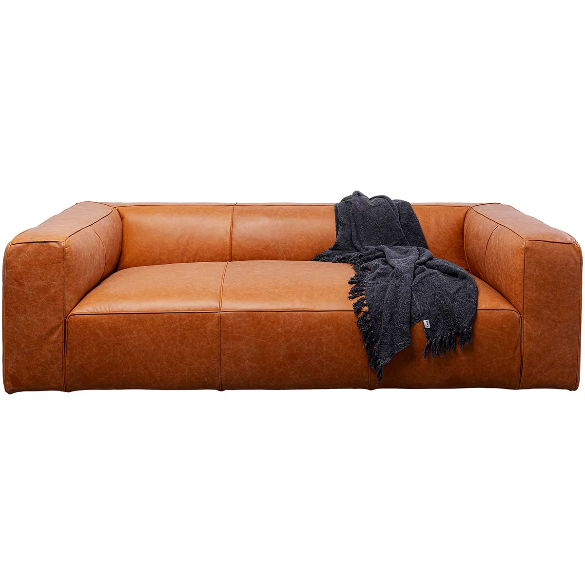 Cubetto Smart Light Brown Leather Sofa